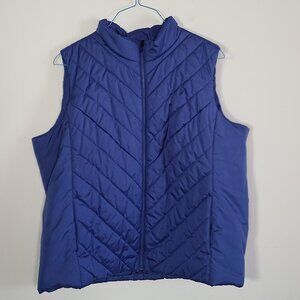 Womens Puffer Vest Blue Size 3X (24W-26W) Lands End